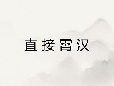 直接霄汉