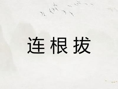 连根拔 连根拔