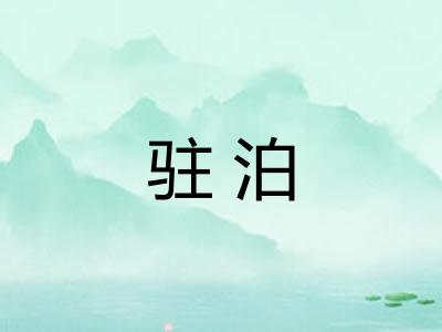 驻泊
