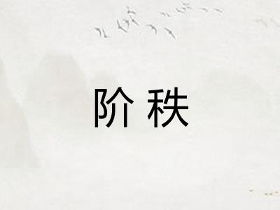 阶秩