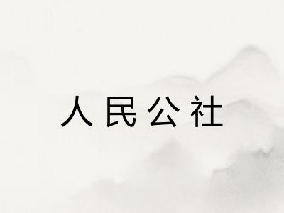 人民公社 人民公社