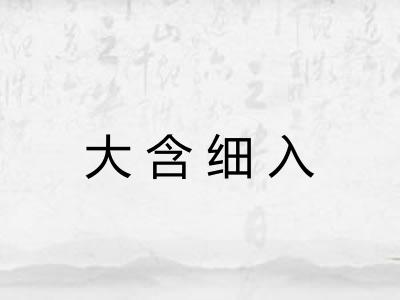 大含细入