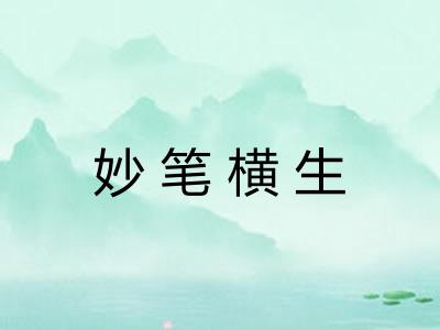 妙笔横生 妙笔横生