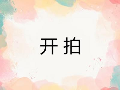 开拍 开拍