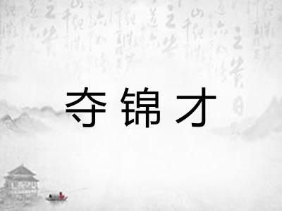 夺锦才