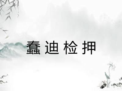 蠢迪检押