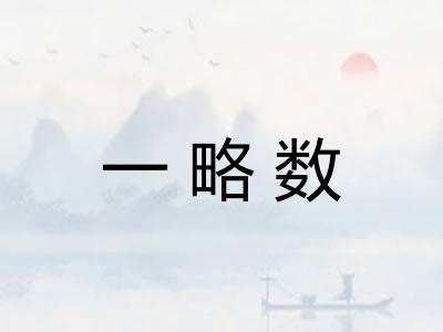 一略数
