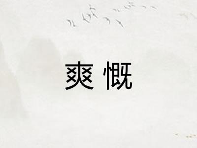 爽慨