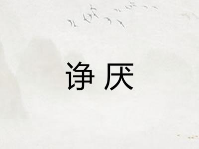诤厌