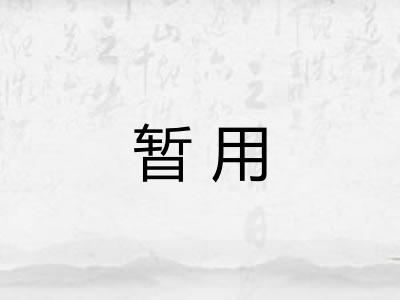 暂用