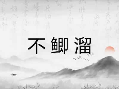 不鲫溜 不鲫溜