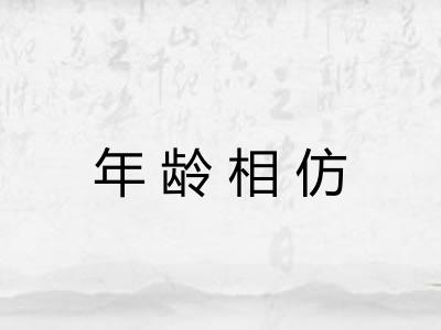年龄相仿