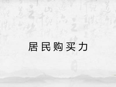 居民购买力