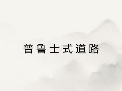 普鲁士式道路