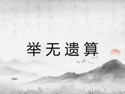 举无遗算