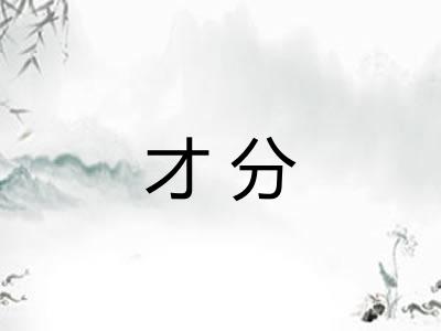 才分 才分