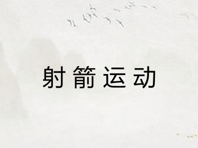 射箭运动 射箭运动