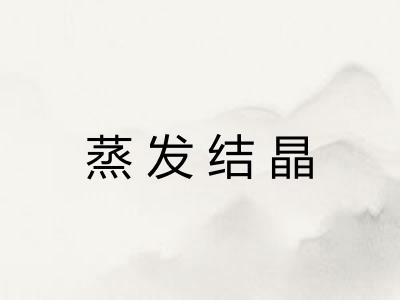 蒸发结晶