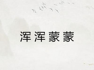 浑浑蒙蒙