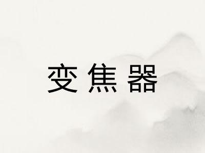 变焦器 变焦器