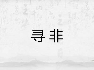寻非
