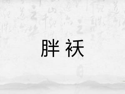 胖袄 胖袄