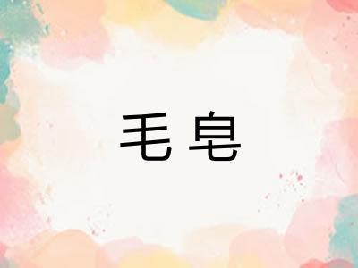 毛皂 毛皂