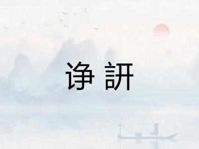 诤訮