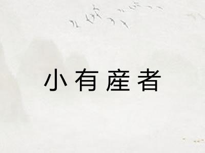 小有産者 小有産者