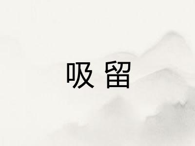 吸留