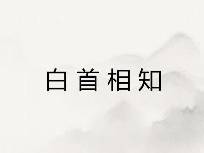 白首相知