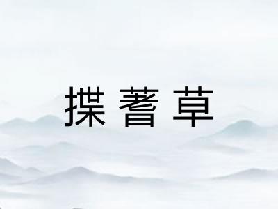 揲蓍草 揲蓍草