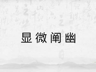 显微阐幽