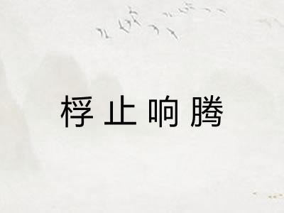 桴止响腾