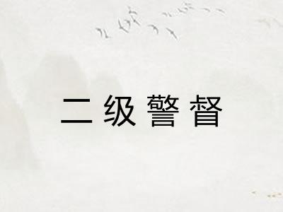 二级警督