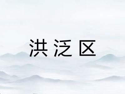 洪泛区