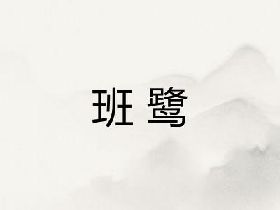 班鹭 班鹭