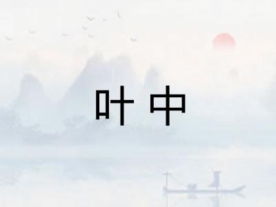 叶中