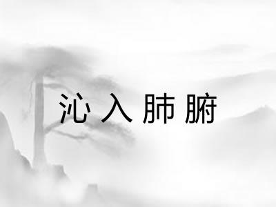 沁入肺腑