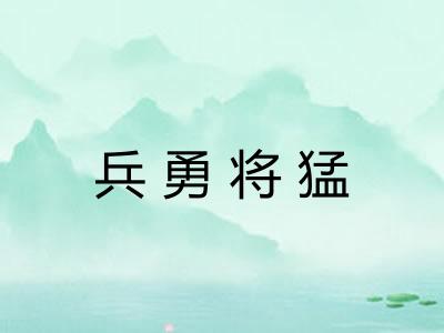 兵勇将猛