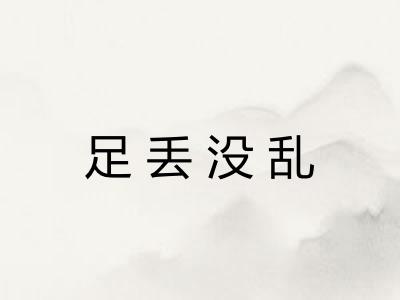 足丢没乱 足丢没乱