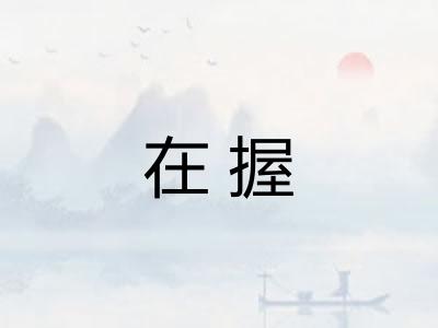 在握 在握