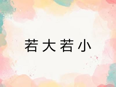 若大若小