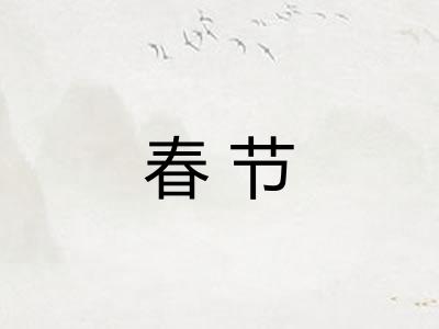 春节 春节