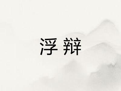 浮辩