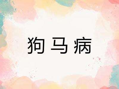 狗马病