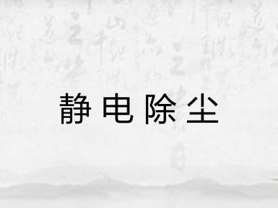 静电除尘 静电除尘