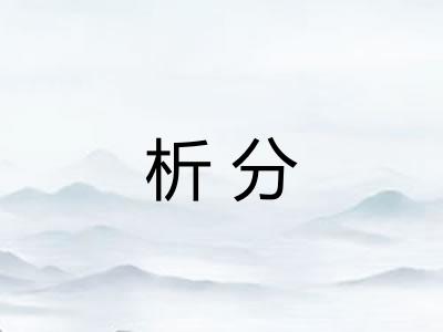 析分 析分