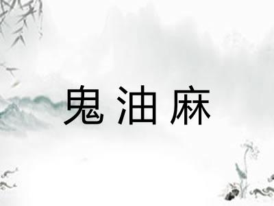 鬼油麻