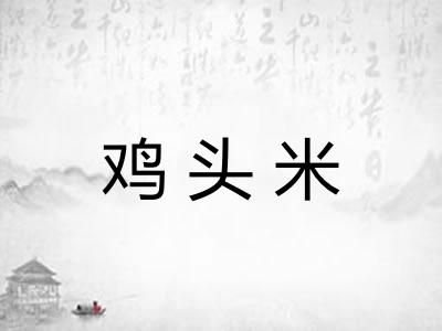 鸡头米 鸡头米